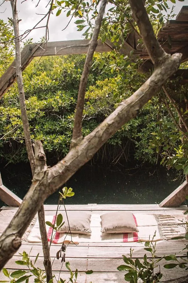 Lüks kamp alanı Uman Glamping & Cenote Tulum Otel Meksika